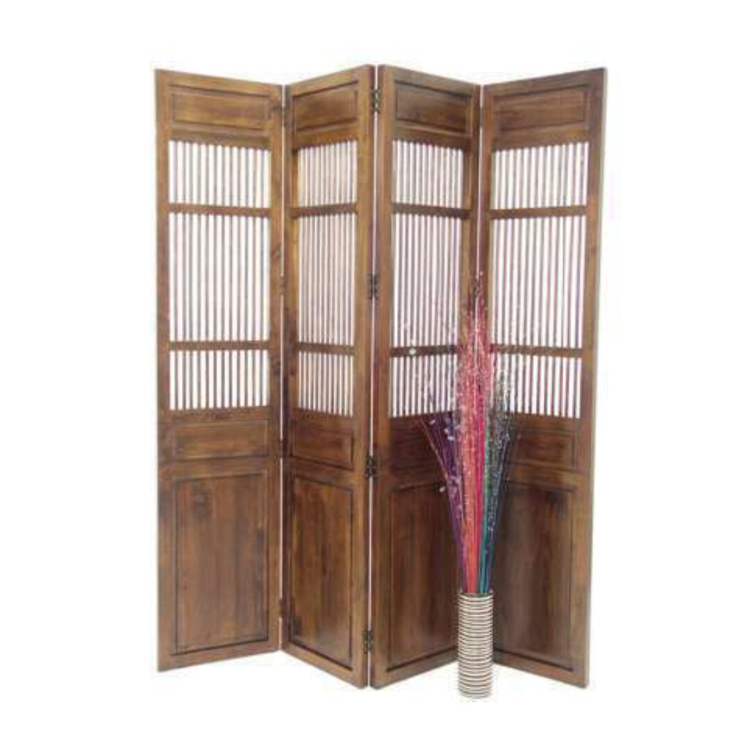 MD8075 Solid Wood Folding Room Divider (4 Panels) in Colonial Style