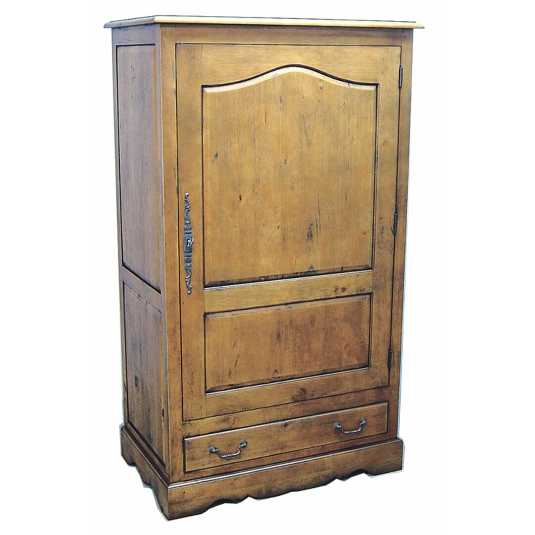 Solid wood storage cabinet MD8076, 1 door, 1 drawer, vintage style