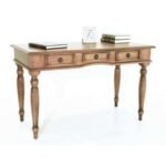 Solid wood desk MD8077 with 3 drawers, vintage style