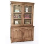 MD8079 Solid Wood Dresser, 2 Parts, 4 Doors, Vintage Style