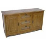 Solid wood sideboard MD8082 with 3 drawers and 2 doors
