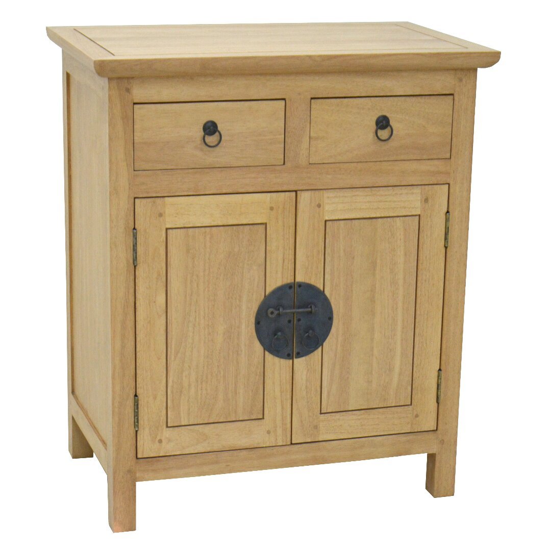Solid wood storage cabinet MD8084, 2 drawers, 2 doors, modern Chinese style