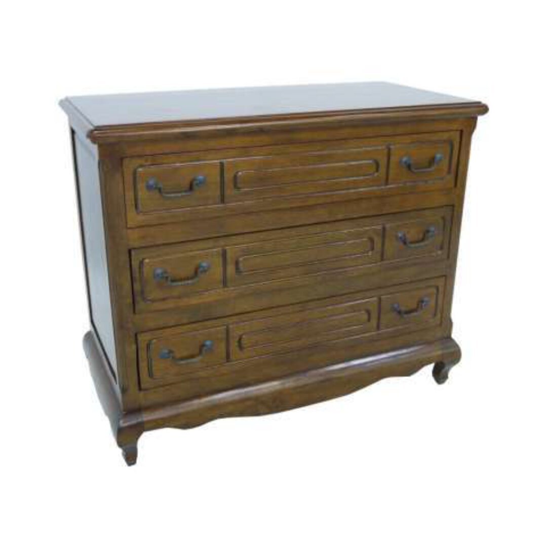 Solid wood drawer cabinet MD8085, 3 drawers, French style