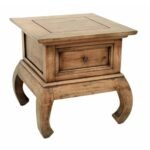 Solid wood bedside table MD8095-2, Opium style, with 1 drawer