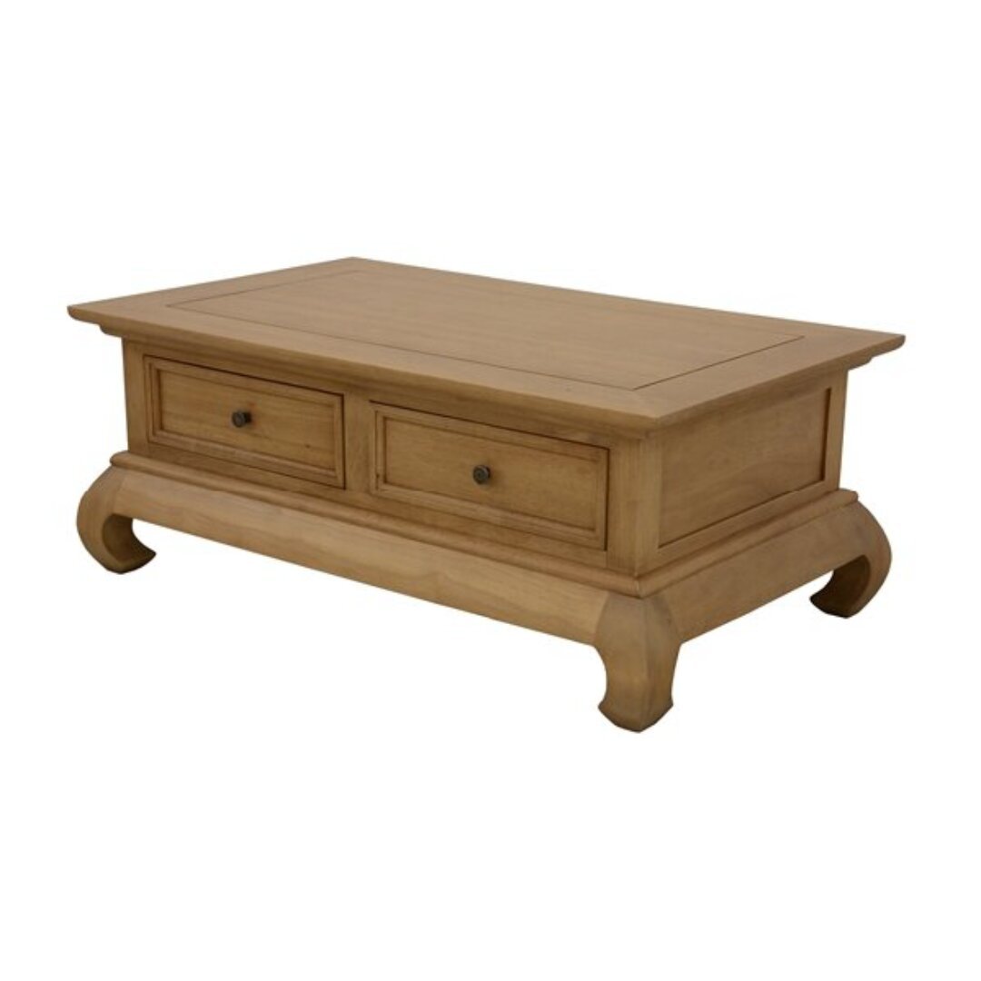 MD8096-1 solid wood opium table with two drawers measures 100 cm