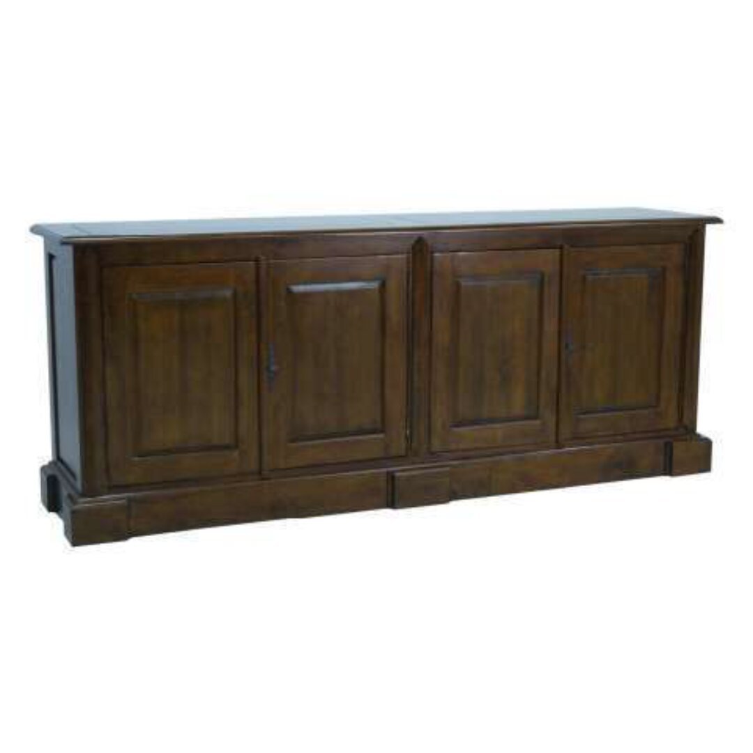 MD8119 Solid Wood Long Drawer Chest Cabinet with 4 Doors