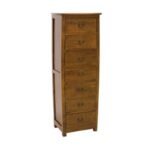 MD8120 Tall Solid Wood Chest with 7 Drawers and Curved Fronts