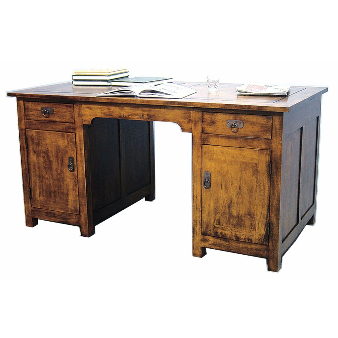 MD8122 Solid Wood Working Desk with 2 Doors and 2 Drawers