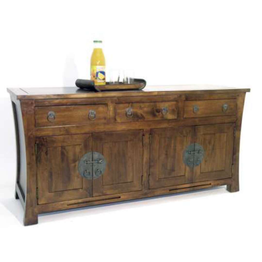 MD8127 Solid Wood Chest with 3 Doors and 4 Drawers, Zen Style (China Chest)