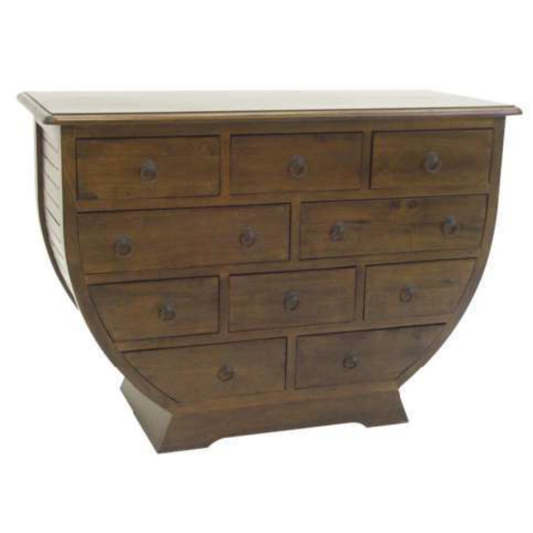 MD8129 Solid Wood Half Circle Chest with 10 Drawers