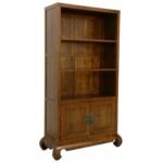 MD8134 Solid Wood Opium-Shaped Bookshelf