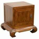 MD8135 Solid Wood Opium-Shaped Bedside Table