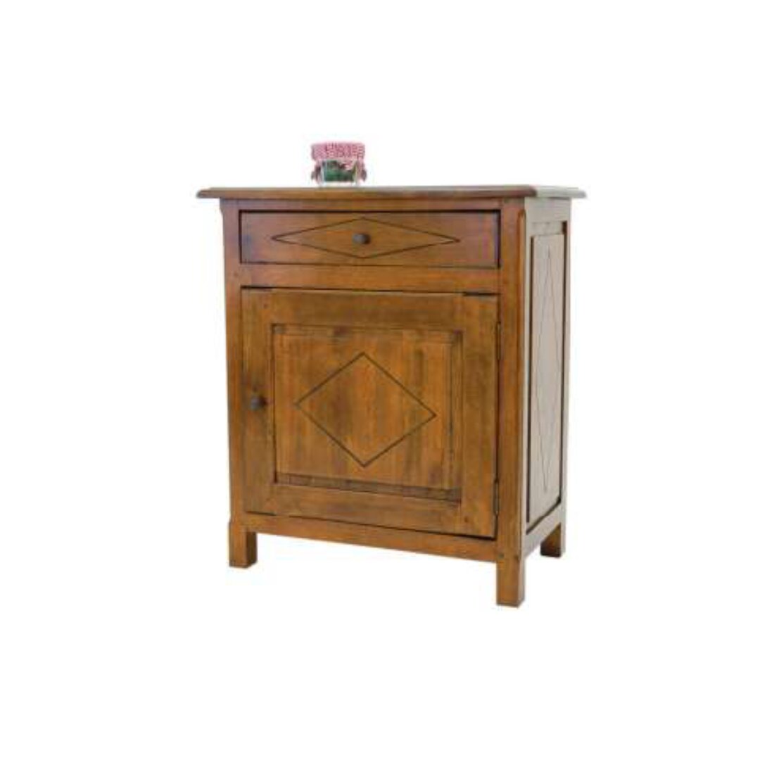 MD8140 Solid Wood Cabinet with 1 Door and 1 Drawer