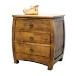 MD8147 Solid Wood Bedside Table with 3 Drawers