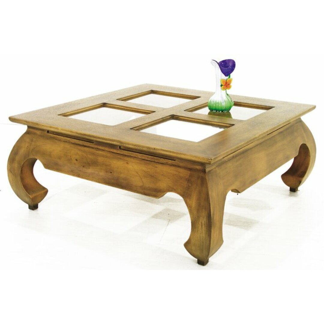MD8149 Lion's Paw Leg Coffee Table with Glass Top (Glass Opium Table)