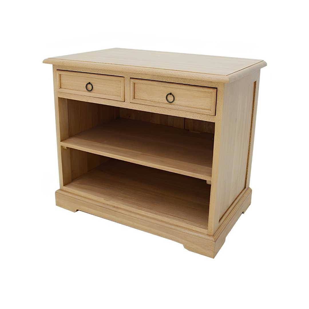 MD8150 Solid Wood TV Cabinet with 2 Drawers, Compact Size