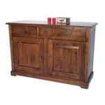 MD8153 Solid Wood Cupboard with 2 Doors and 3 Drawers