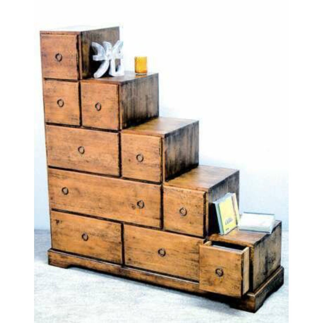 MD8157D Step-shaped drawer unit (right), 10 drawers (Step Tansu)