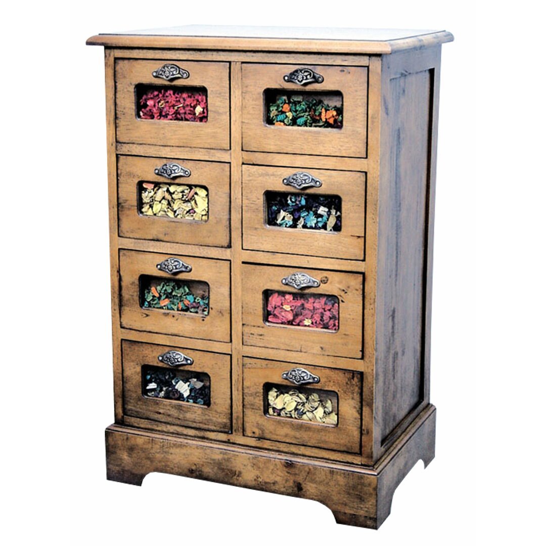 MD8161 Solid Wood 8-Drawer Chest (Seeds Chest)