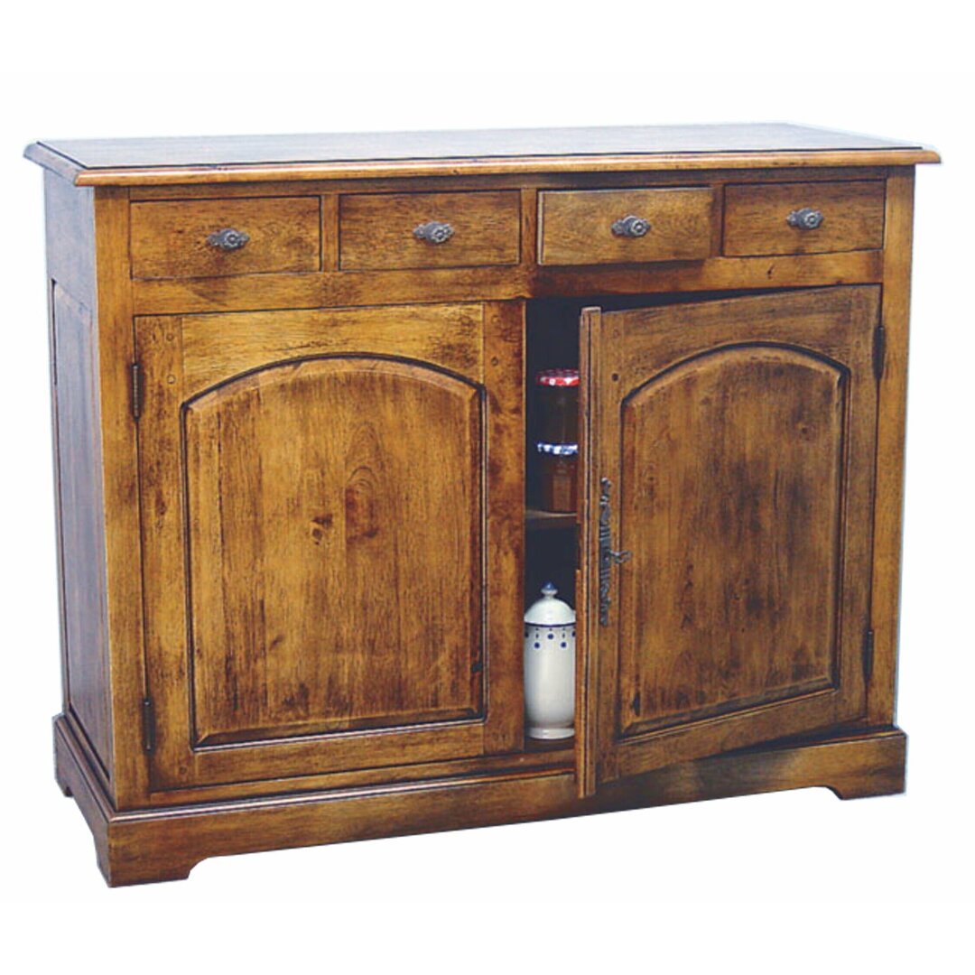 MD8180 Solid Wood China Cabinet, Coventry Style, 2 Doors, 5 Drawers
