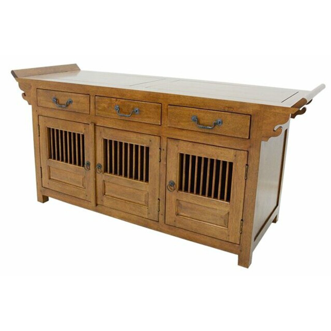 MD8184 Solid Wood Sideboard (China Cabinet) in China Style, 3 Doors, 3 Drawers