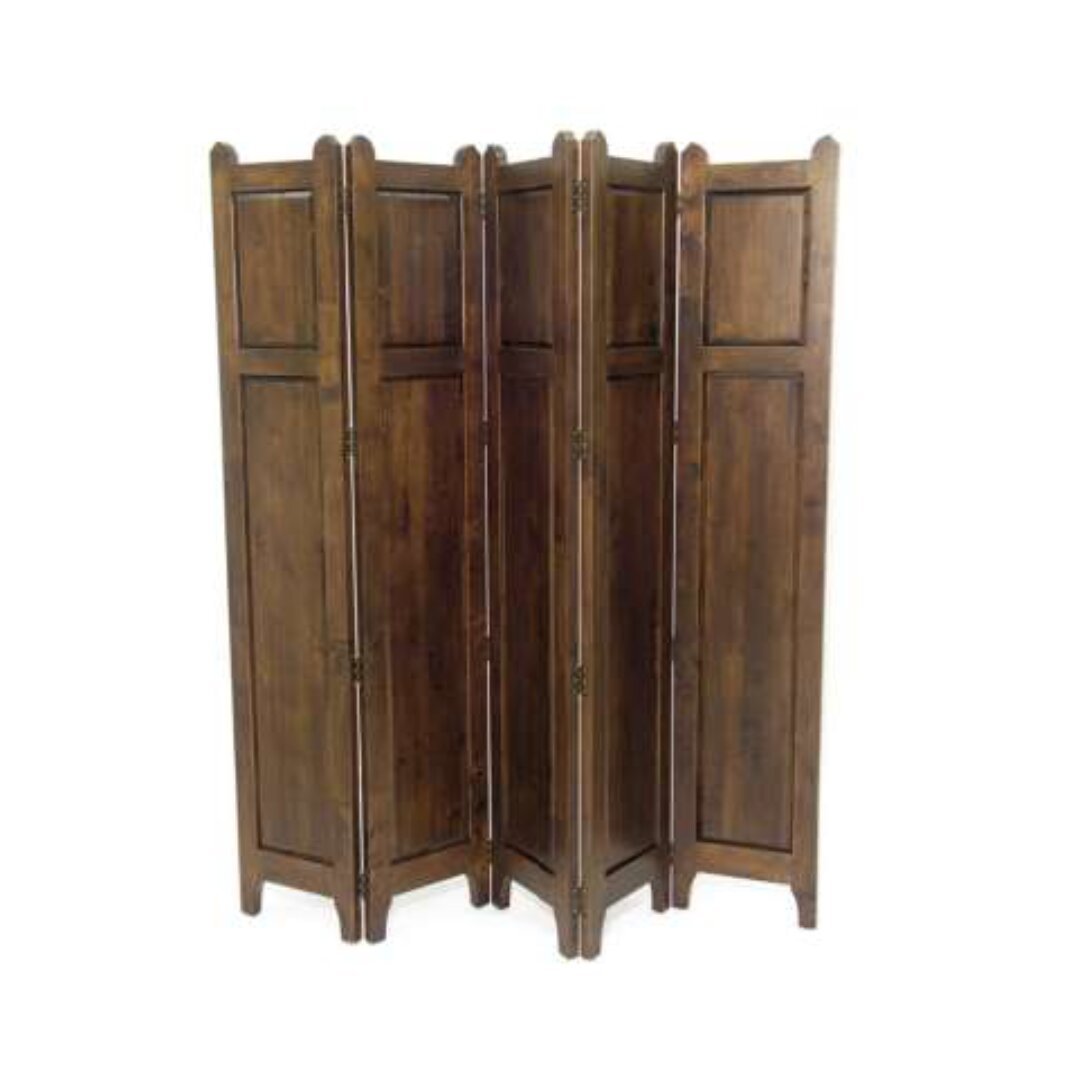 MD8198 Solid Wood Folding Screen, 5 Folds, Colonial Style