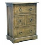 Solid wood bedside table MD8212 with 5 drawers, classic design