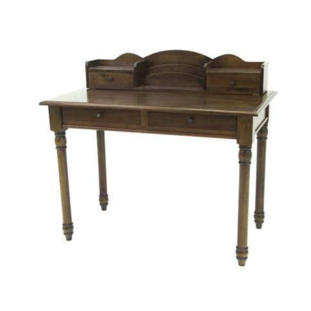 Solid wood writing desk MD8215, vintage style, 110 cm