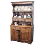 MD8217 Tall Solid Wood Display Cabinet with 5 Drawers and 2 Doors