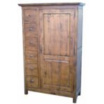 MD8219 tall, solid wood cabinet features a warm design