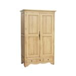 MD8221 Solid Wood Wardrobe with Double Doors, 120 cm