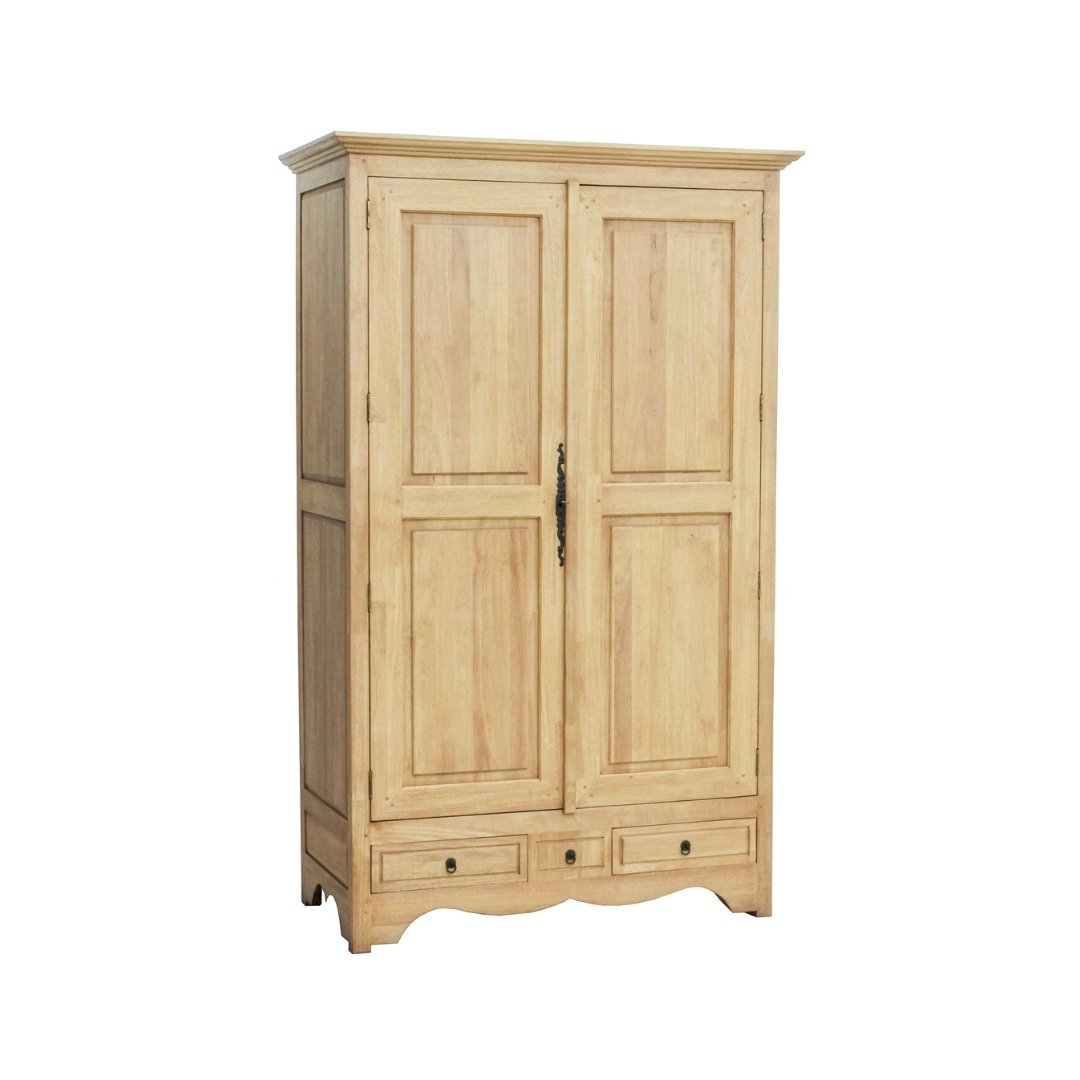 MD8221 Solid Wood Wardrobe with Double Doors, 120 cm