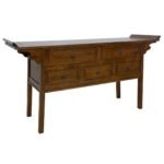 MD8228 Solid Wood Console Table, Contemporary Chinese Style, 5 Drawers