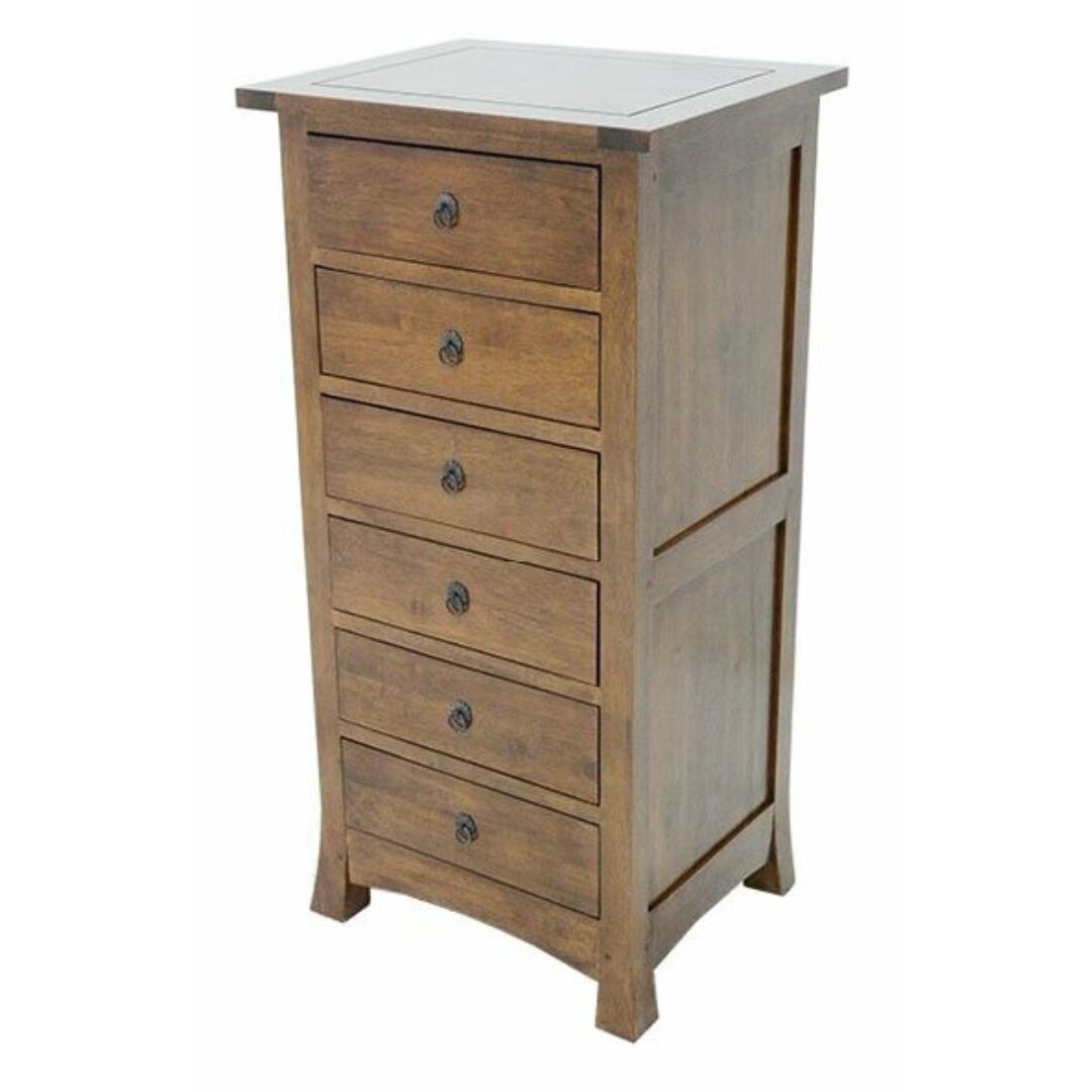 MD8243 6-Drawer Solid Wood Chest (Tallboy) Colonial Design