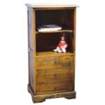 MD8247 Tall, solid wood bedside table with minimalist design