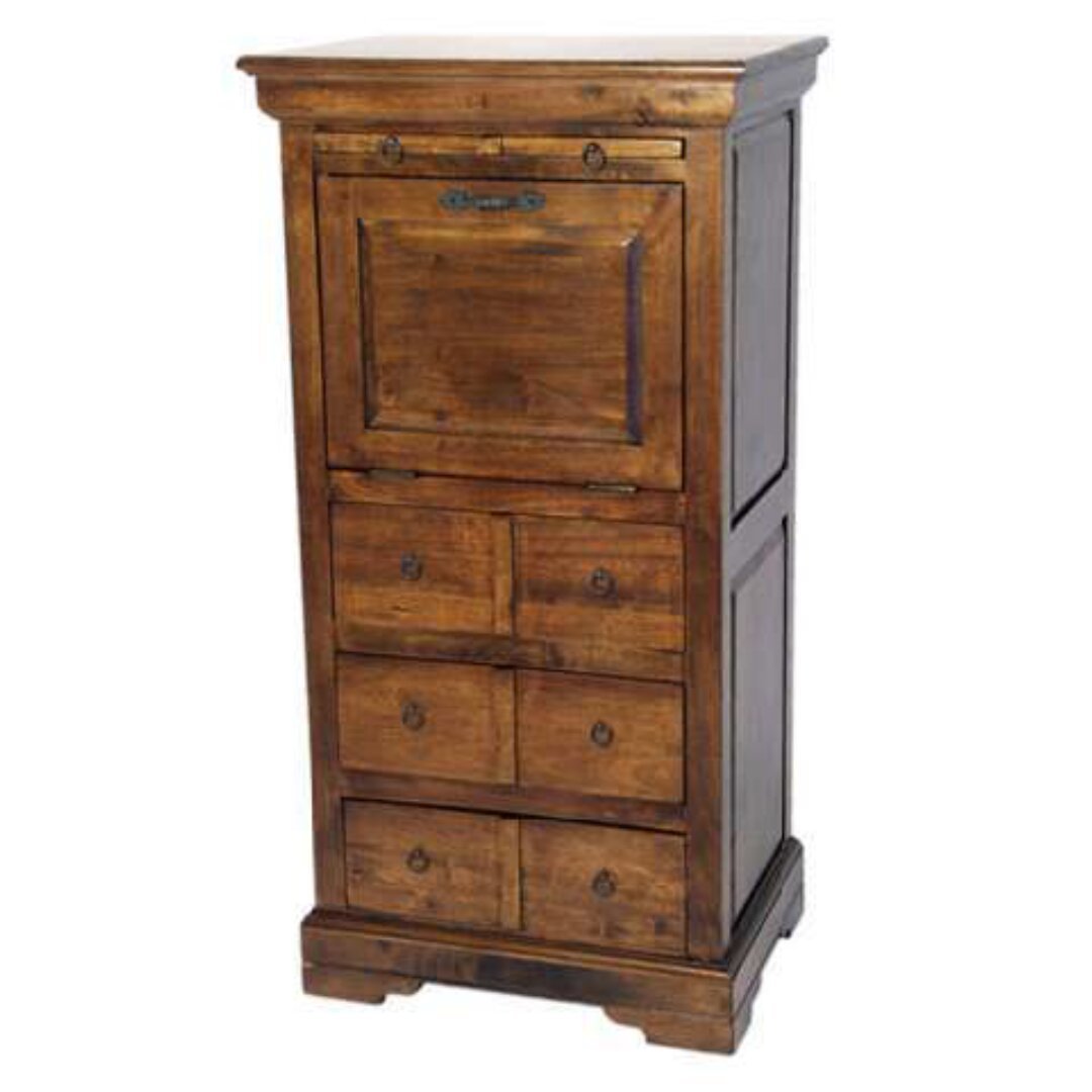 MD8248 6-Drawer Solid Wood Bedside Cabinet (Phone Cabinet), Classic Design