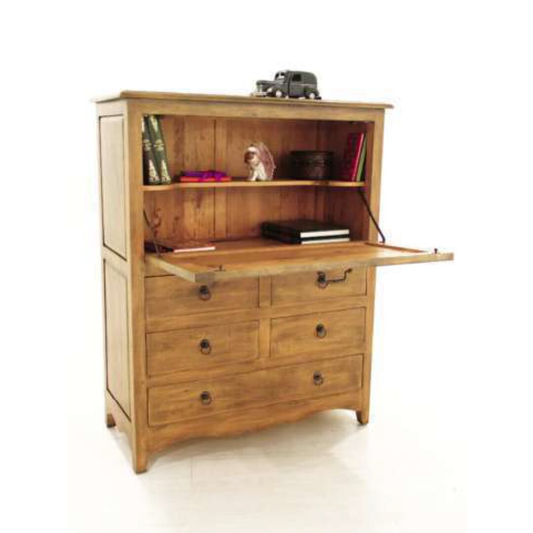 MD8249 Tall, solid wood writing desk with a compact design (Secretary Desk)