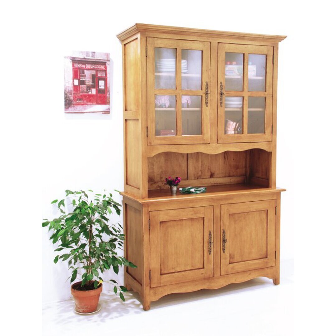 MD8250 Solid wood display and storage cabinet with 4 doors, classic design