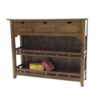 MD8251 Low, multi-purpose solid wood storage cabinet with handcrafted design
