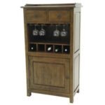 MD8252 Solid wood bar cabinet with 2 drawers and 1 door, classic design