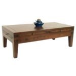 MD8274 Solid Wood Coffee Table, Modern Design, 6 Storage Compartments (Low Table)