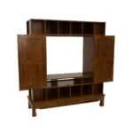 MD8275 Solid wood tall TV and audio cabinet with two doors