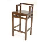 MD8281 Solid Wood High Bar Chair with Backrest