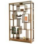 MD8285 Solid wood unstructured shelf, stylish design, 190 cm high