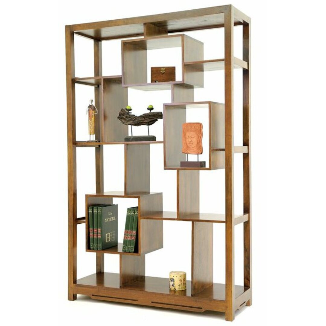 MD8285 Solid wood unstructured shelf, stylish design, 190 cm high