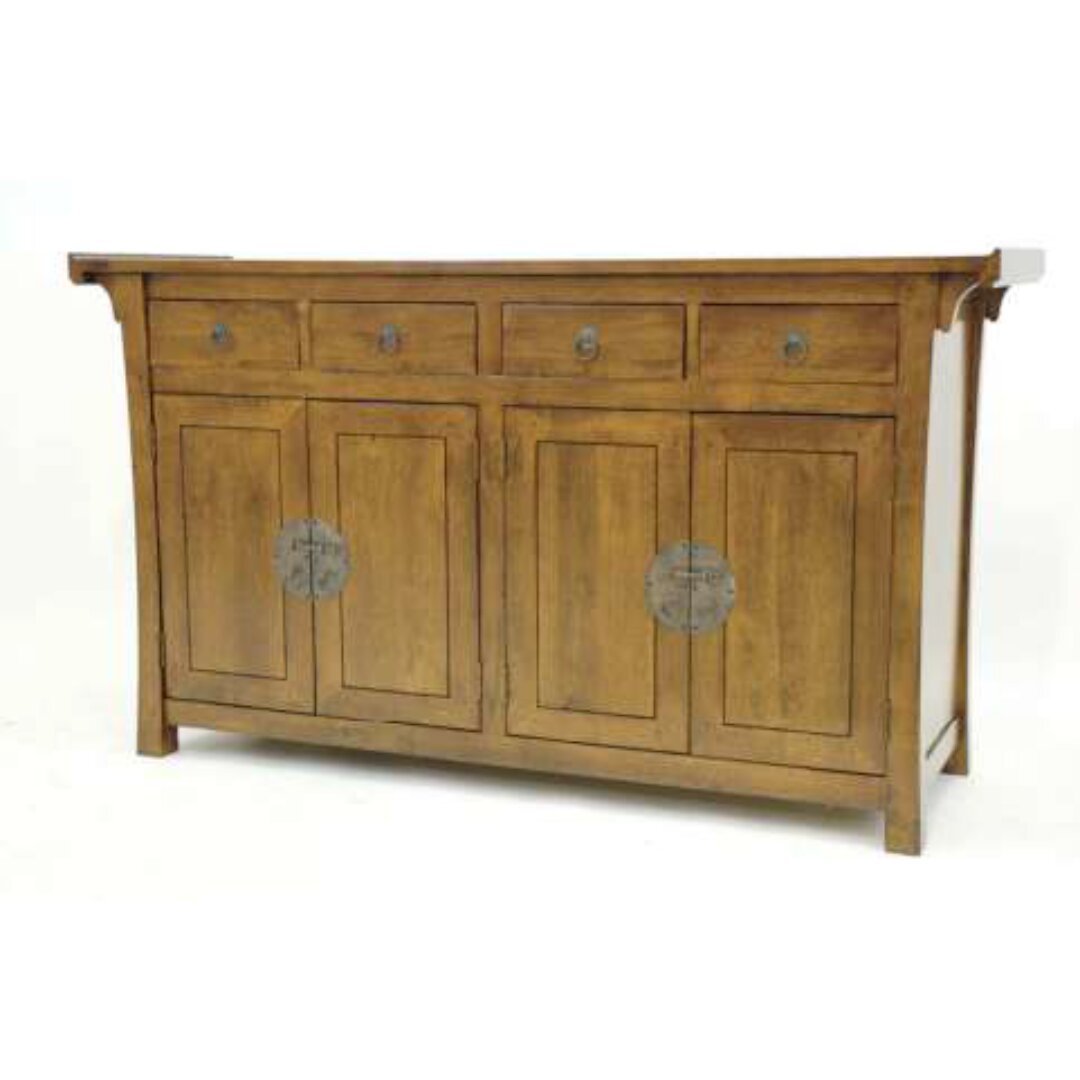 MD8300 Solid Wood Pagoda-Shaped Cabinet with 4 Drawers and 4 Doors