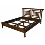 MD8302SKF 6-foot Solid Wood Bed, Modern Classic Design (No Foot Panel)