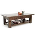 MD8304 Solid Wood Coffee Table with 2 Drawers, Colonial Design