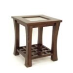 MD8307 Solid wood square side table, Zen design
