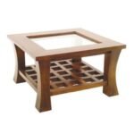 MD8318 Solid wood small square side table/coffee table, Zen style